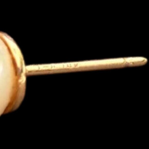 Pearl and Diamond Drop 14K Earrings Vintage - Picture 10 of 10